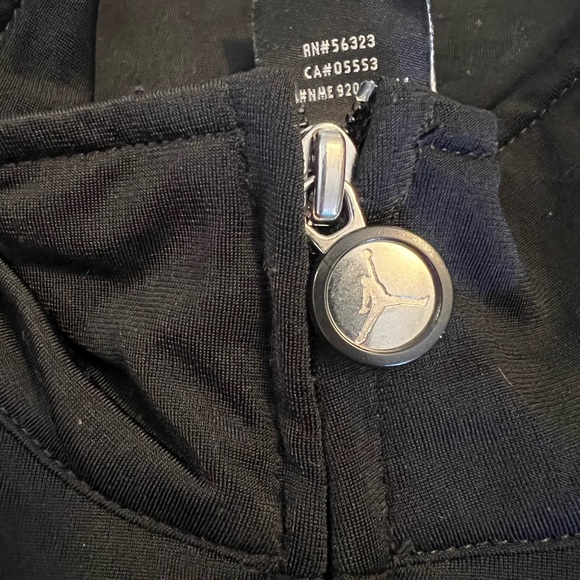 XL AIR JORDAN MEN'S TRACK JACKET FULL ZIP MOCK NECK Retro Style Black Green Whit - Picture 9 of 13